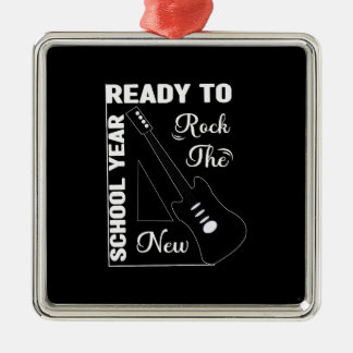 Klaar voor het nieuwe schooljaar metalen ornament