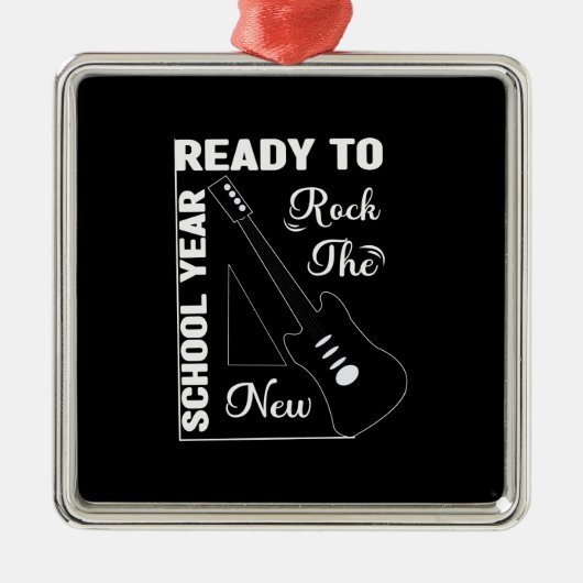 Klaar voor het nieuwe schooljaar metalen ornament (Voorkant)
