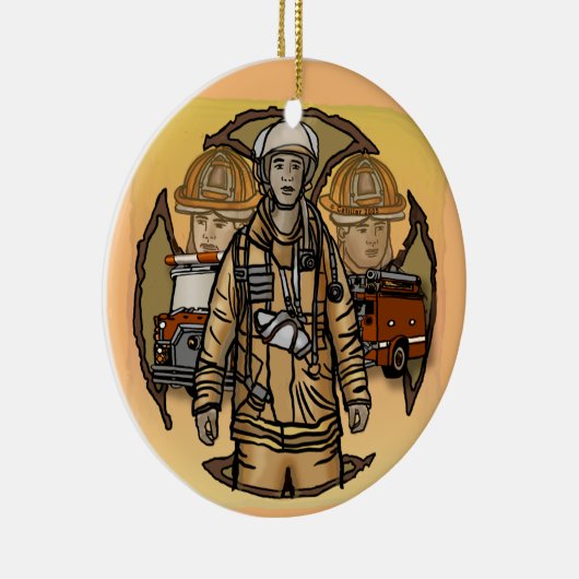 Klaar voor het ornament van de brandweer (Rechts)