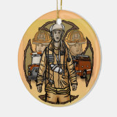 Klaar voor het ornament van de brandweer (Links)
