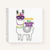 Klaar voor het paarse masker van Mardi Gras met ee Notitieboek (Voorkant)