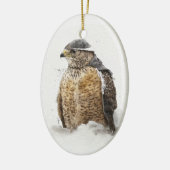 Klaar voor het sneeuwkeramische Ornament (Links)