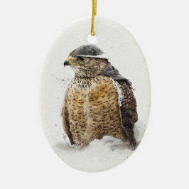 Klaar voor het sneeuwkeramische Ornament