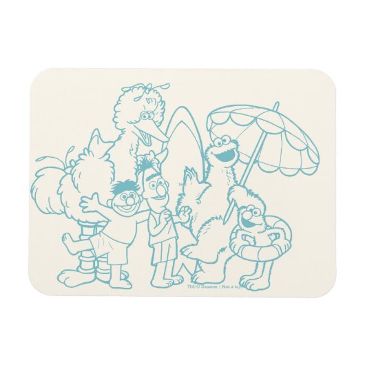 Klaar voor het strand magneet (Horizontaal)