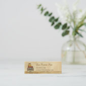 Klaar voor het vliegen met Tortelduifjes Skinny Vi Mini Visitekaartje (Staand voorkant)