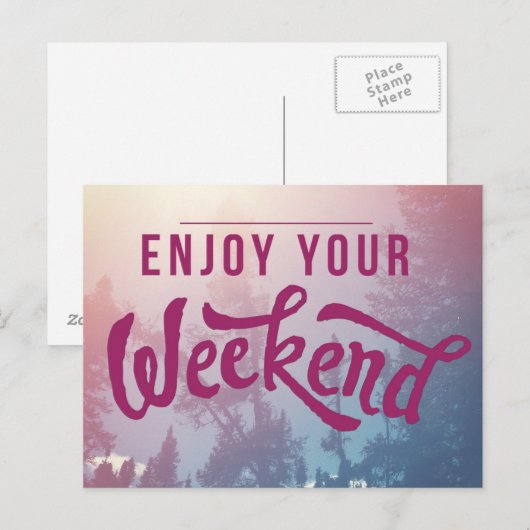 Klaar voor het weekend briefkaart (Voorkant / Achterkant)