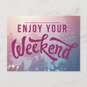 Klaar voor het weekend briefkaart (Voorkant)