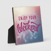 Klaar voor het weekend fotoplaat (Voorkant)