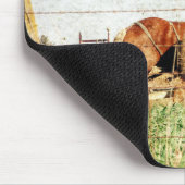 Klaar voor het werk, twee conceptpaarden muismat (Hoek)