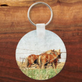 Klaar voor het werk, twee conceptpaarden sleutelhanger (Voorkant)