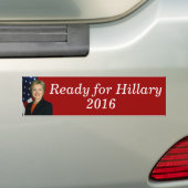 Klaar voor Hillary 2016 Bumpersticker (Op auto)