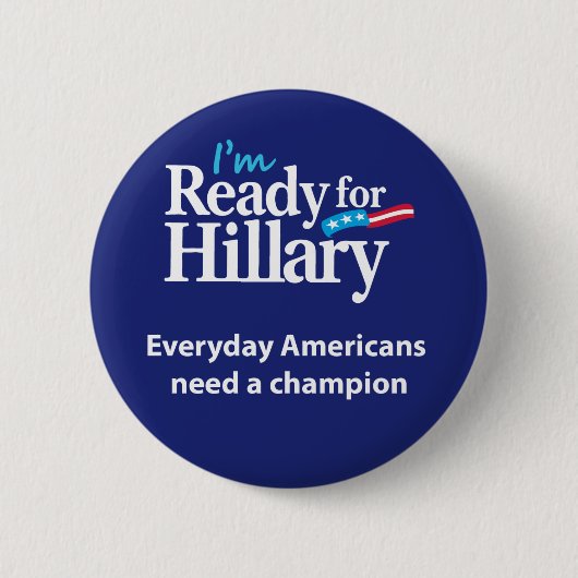 Klaar voor Hillary Button (Voorkant)