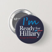 klaar voor Hillary .... Naar de gevangenis Ronde Button 5,7 Cm (Voorkant /achterkant)