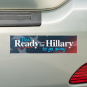 Klaar voor Hillary om weg te gaan - wit -.png Bumpersticker (Op auto)