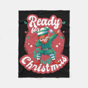 Klaar voor kerst Elf Kerstmis Kerstman Sneeuw Adve Fleece Deken