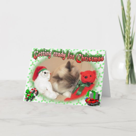 Klaar voor kerst! feestdagen kaart (Voorkant)