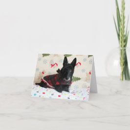 Klaar voor kerstkaart (met tekst) kaart