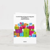 Klaar voor Kerstmis. Kaart voor Kerstmis (Achterkant)