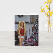 Klaar voor Kerstmis. Kaart voor Kerstmis (Gele Bloem)