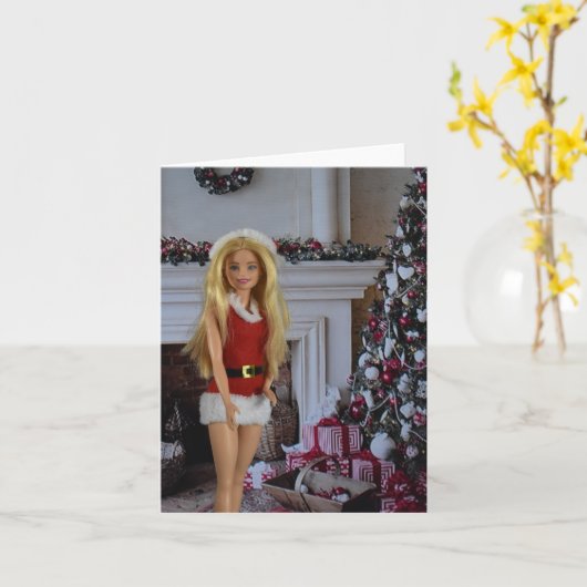 Klaar voor Kerstmis. Kaart voor Kerstmis (Gele Bloem)