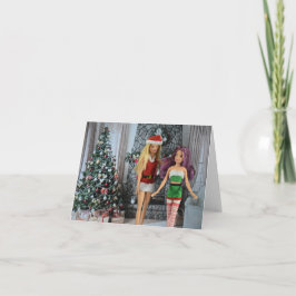 Klaar voor Kerstmis. Kaart voor Kerstmis