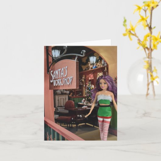 Klaar voor Kerstmis. Kaart voor Kerstmis (Gele Bloem)