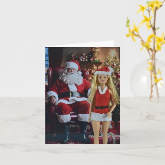 Klaar voor Kerstmis. Kaart voor Kerstmis (Gele Bloem)