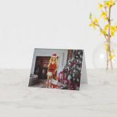 Klaar voor Kerstmis. Kaart voor Kerstmis (Gele Bloem)