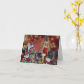 Klaar voor Kerstmis. Kaart voor Kerstmis (Gele Bloem)