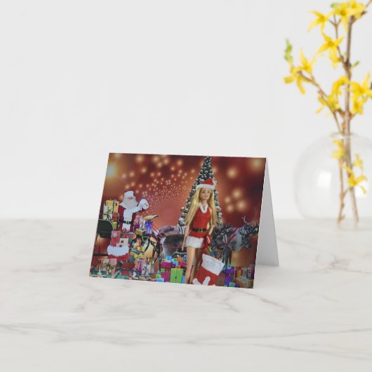 Klaar voor Kerstmis. Kaart voor Kerstmis (Gele Bloem)