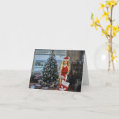 Klaar voor Kerstmis. Kaart voor Kerstmis (Gele Bloem)