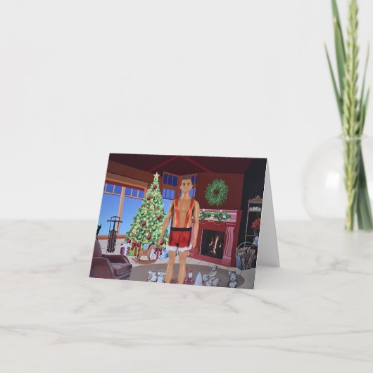Klaar voor Kerstmis. Kerstkaart Kaart (Voorkant)