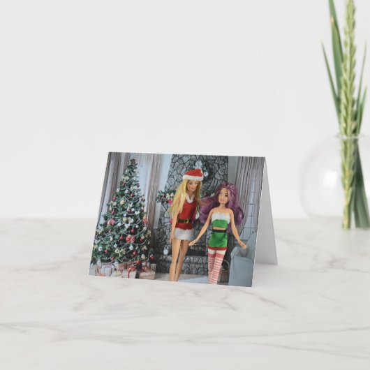 Klaar voor Kerstmis. Kerstkaart Kaart (Voorkant)