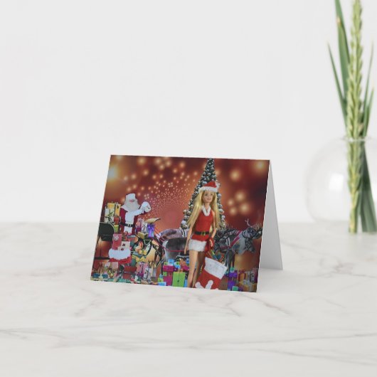 Klaar voor Kerstmis. Kerstkaart Kaart (Voorkant)