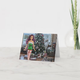 Klaar voor Kerstmis. Lege Kerstkaart Kaart