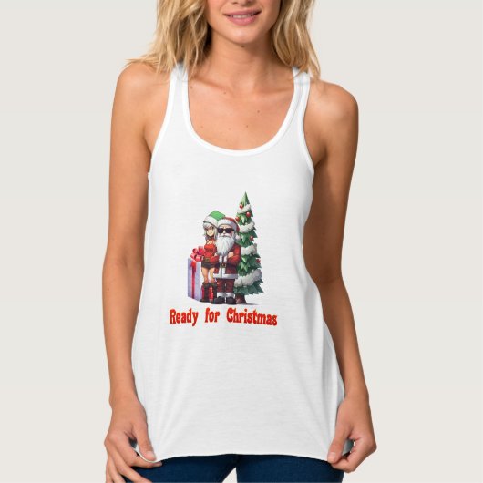 Klaar voor Kerstmis Tanktop (Voorkant)