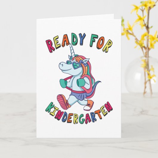 Klaar voor Kindergarten Kaart (Gele Bloem)