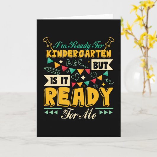 Klaar voor Kindergarten Kaart (Gele Bloem)
