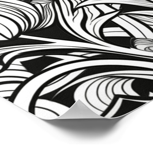 Klaar voor kleur Groovy Tulps-Poster Poster (Hoek)