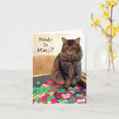 Klaar voor Mahj? briefkaart (Gele Bloem)