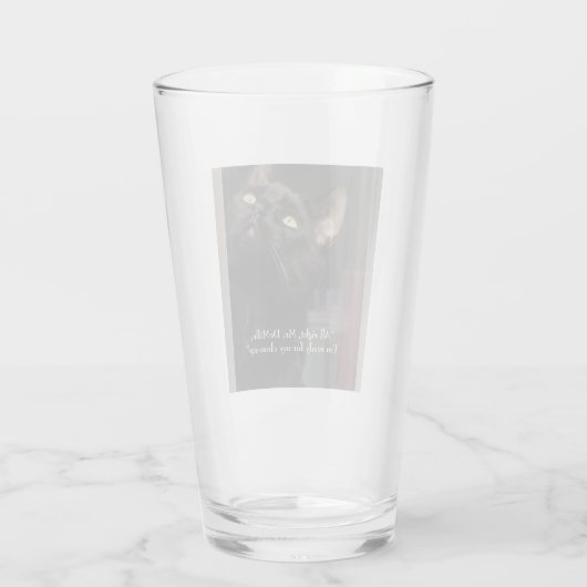 Klaar voor Mijn Close-Up Black Cat Glass Glas (Achterkant)