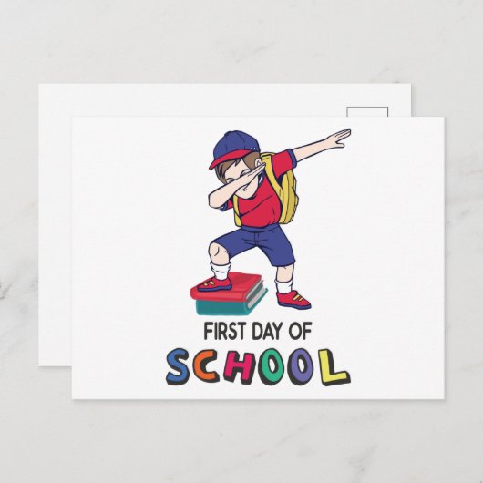 Klaar voor online school briefkaart (Voorkant / Achterkant)