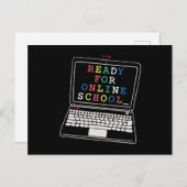 Klaar voor online school briefkaart (Voorkant / Achterkant)