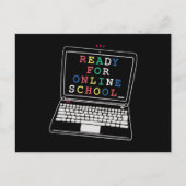 Klaar voor online school briefkaart (Voorkant)