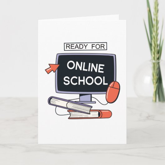 Klaar voor online school kaart (Voorkant)
