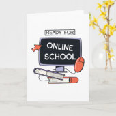 Klaar voor online school kaart (Gele Bloem)