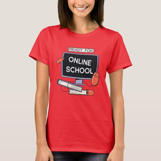 Klaar voor online school t-shirt (Voorkant)
