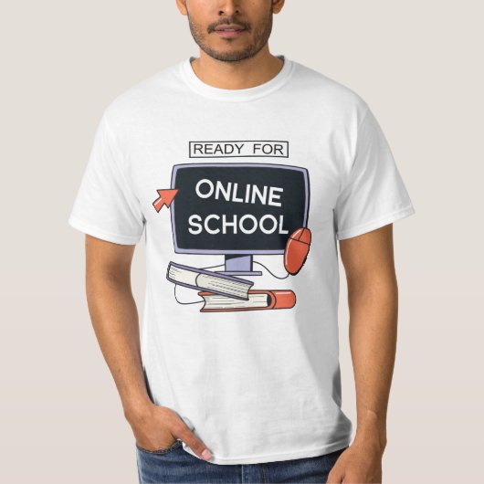 Klaar voor online school t-shirt (Voorkant)