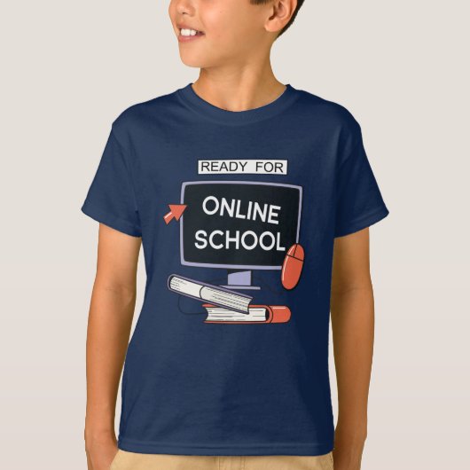 Klaar voor online school t-shirt (Voorkant)