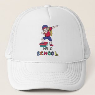 Klaar voor online school trucker pet